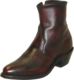 Abilene Men's Sage by Boot Zipper Short Medium Toe Black Cherry 10.5 D(M) US