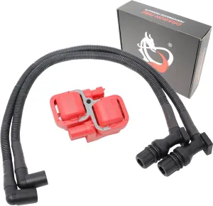 AIP Electronics Dragon FIRE Performance Ignition Coil Pack and Spark Plug Wire Set Compatible Replacement with 2011-2017 Polaris Ranger RZR Crew 4 S 800 4012888 4012889 4010425 OEM Fit Kit-1133