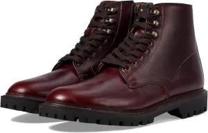 Allen Edmonds Higginsfplug - Boots for Men - Stacked Heels - Lightweight Rubber Lug Outsole - Round ToeBurgundy 9.5 D (M)