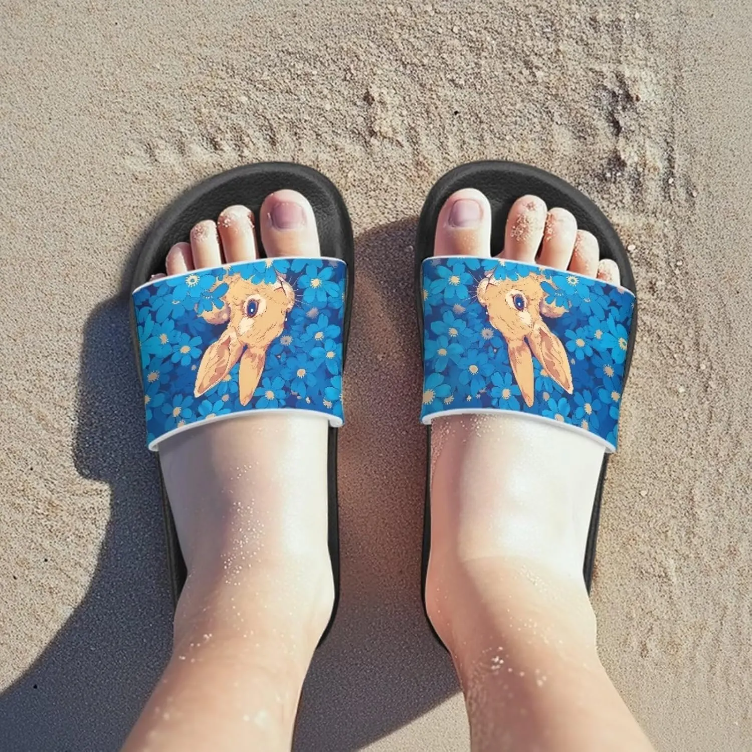 Animal Print Summer Slippers Boys Girls Beach Pool Slides Sandals Kids Water Shoes EVA Anti Slip Shower Bathroom Slipper Comfort Footbed House Sandal