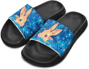 Animal Print Summer Slippers Boys Girls Beach Pool Slides Sandals Kids Water Shoes EVA Anti Slip Shower Bathroom Slipper Comfort Footbed House Sandal