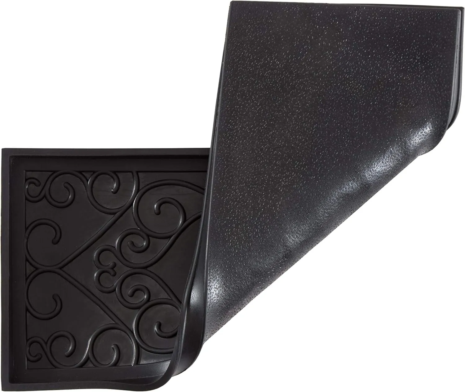 Anji Mountain AMB0BT3F-003 Black Rubber Boot/Shoe Tray with Coir, Fits 3 Pair (34.5" Wide), Tan & Black Insert