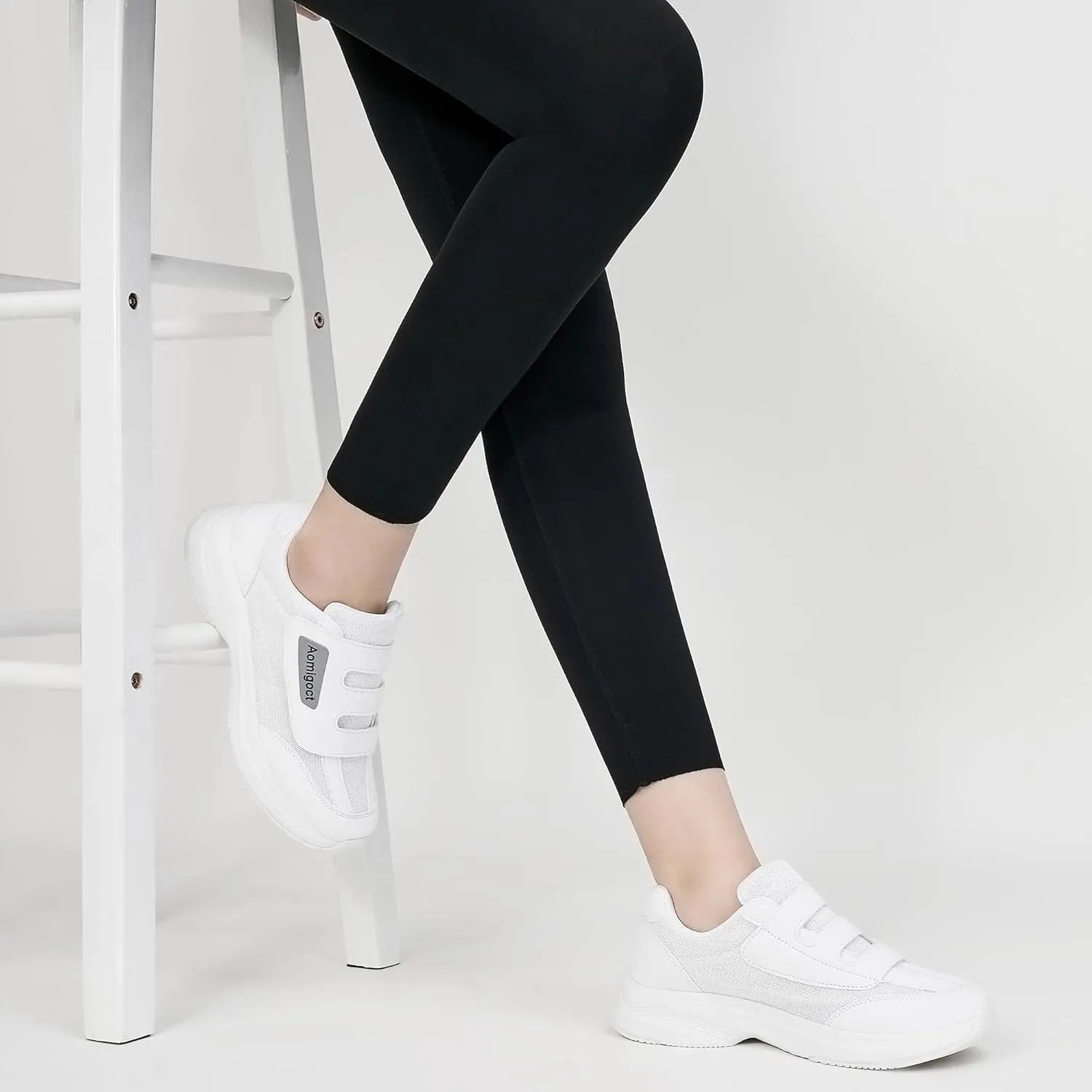 Aomigoct Women Walking Sneakers Shoes: Slip On Casual Running Tennis Shoes Women Comfortable Atheletic Fashion Sneaker