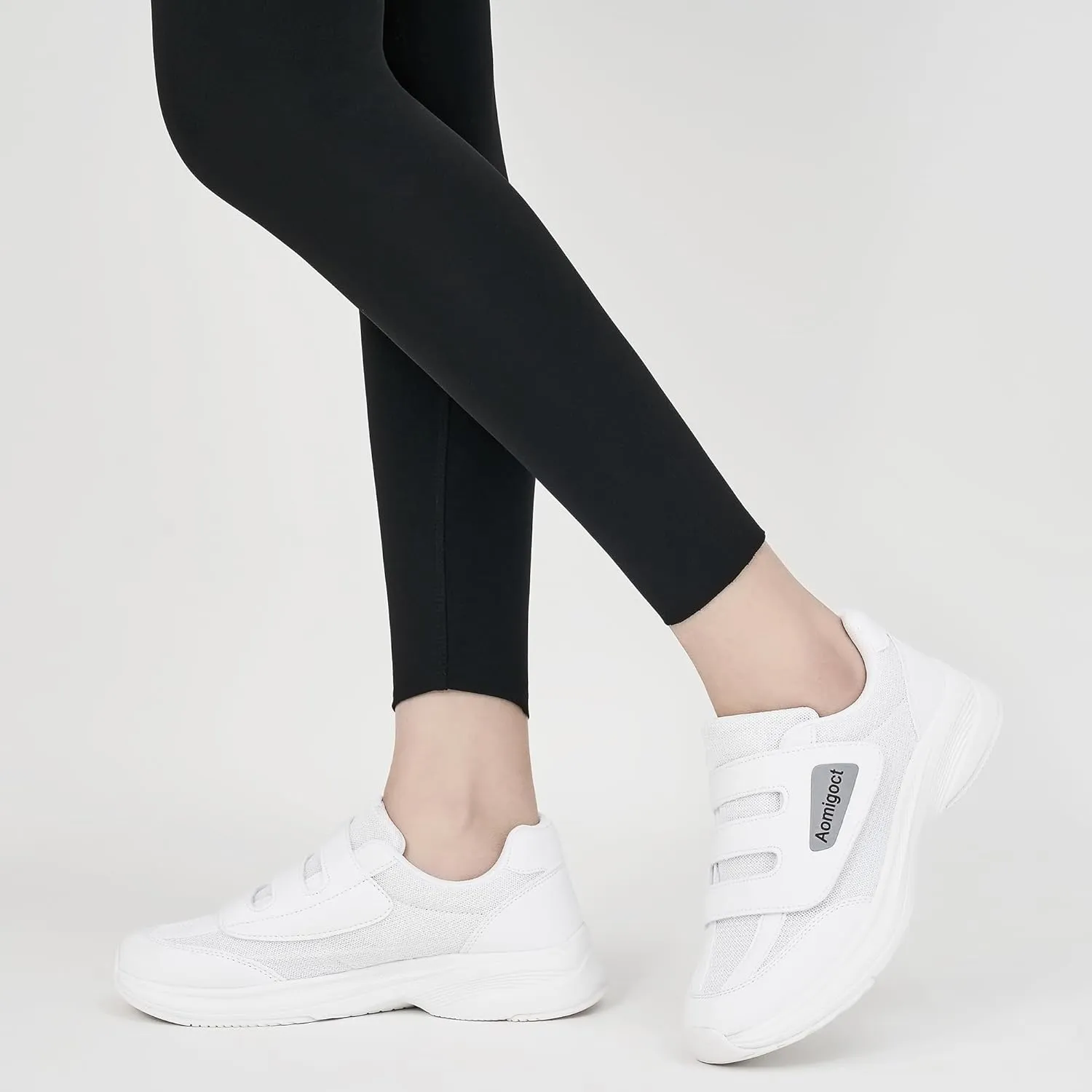 Aomigoct Women Walking Sneakers Shoes: Slip On Casual Running Tennis Shoes Women Comfortable Atheletic Fashion Sneaker