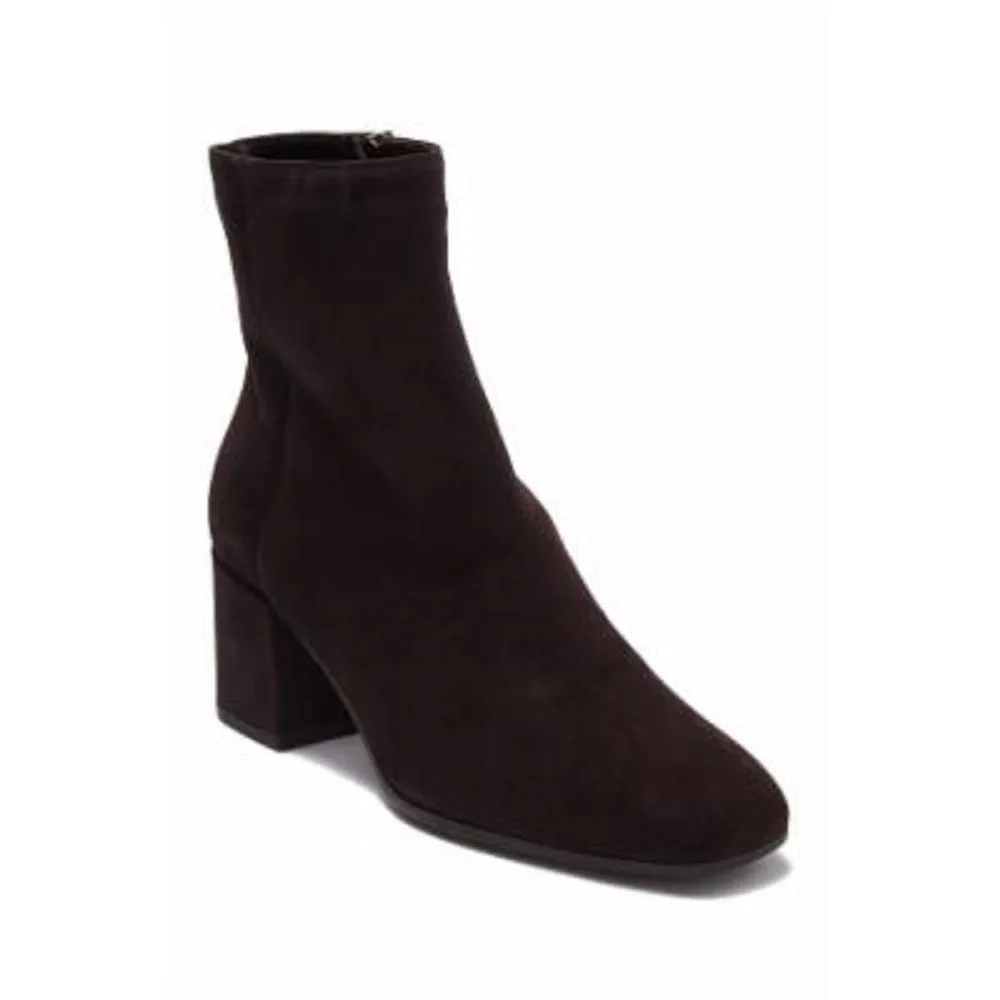 Aquatalia Charlee Weatherproof Block-Heel Booties Espresso Size 9.5M