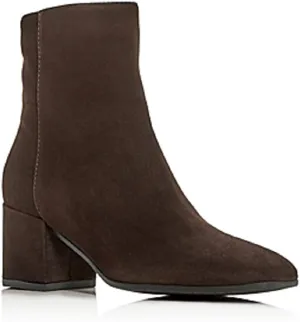 Aquatalia Charlee Weatherproof Block-Heel Booties Espresso Size 9.5M