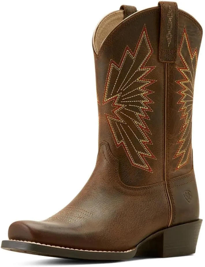 ARIAT Youth Decatur Mineral Suede and Downpour Shaft Cowboy Boot