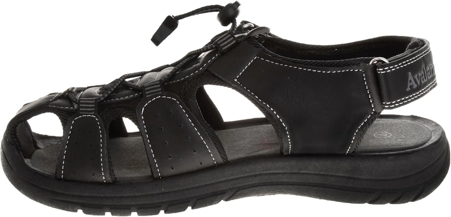 Avalanche Men's Closed Toe Strap Adjustable Summer Beach Waterproof Fisherman Sandal Watershoe