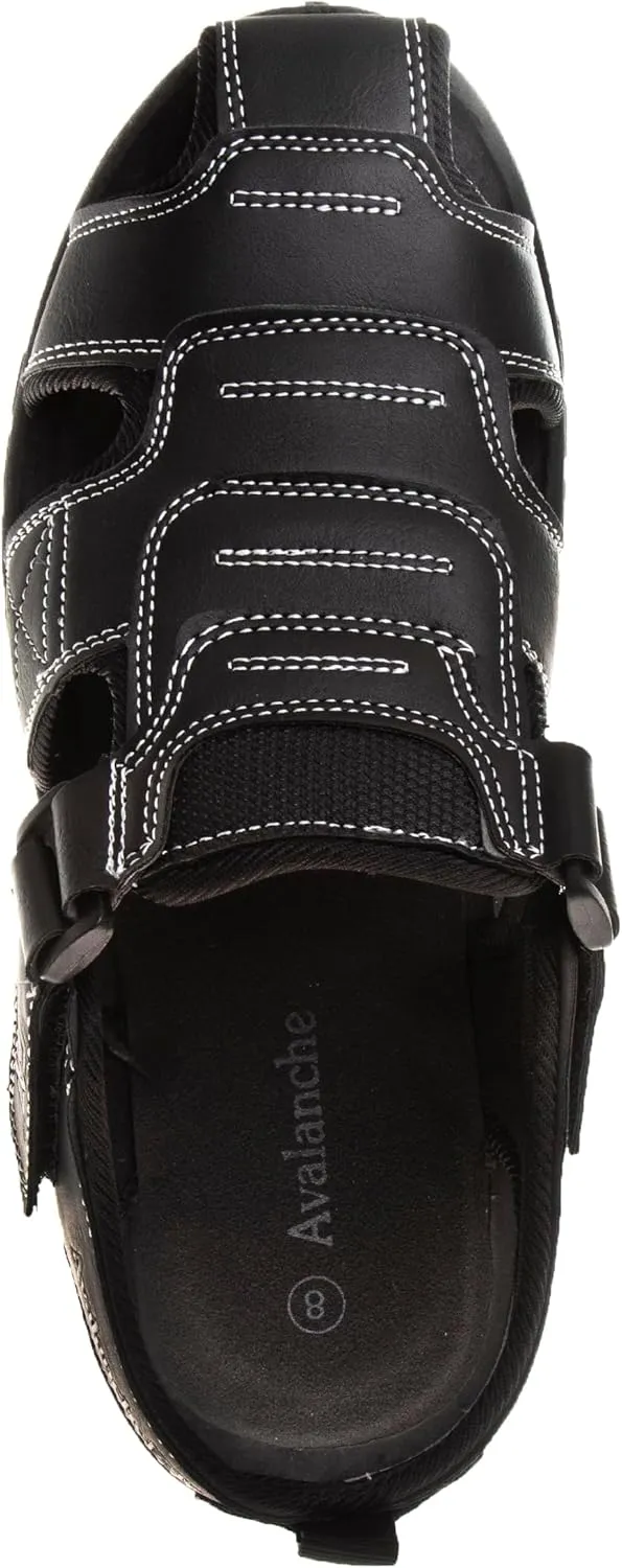 Avalanche Men's Closed Toe Strap Adjustable Summer Beach Waterproof Fisherman Sandal Watershoe