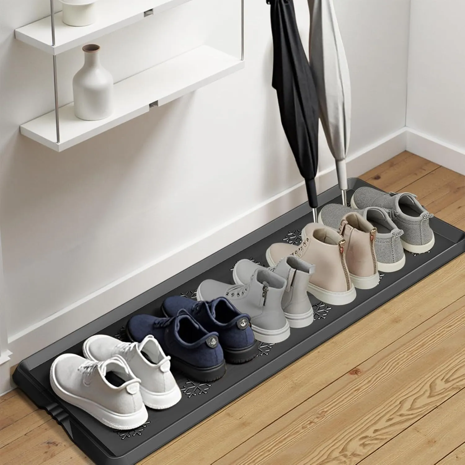 Azadx Heavy Duty Boot Trays Natural Rubber Shoe Mat Tray for Entryway Large Boot mat Tray Multi-Purpose for Indoor or Outdoor 16x42 Inch