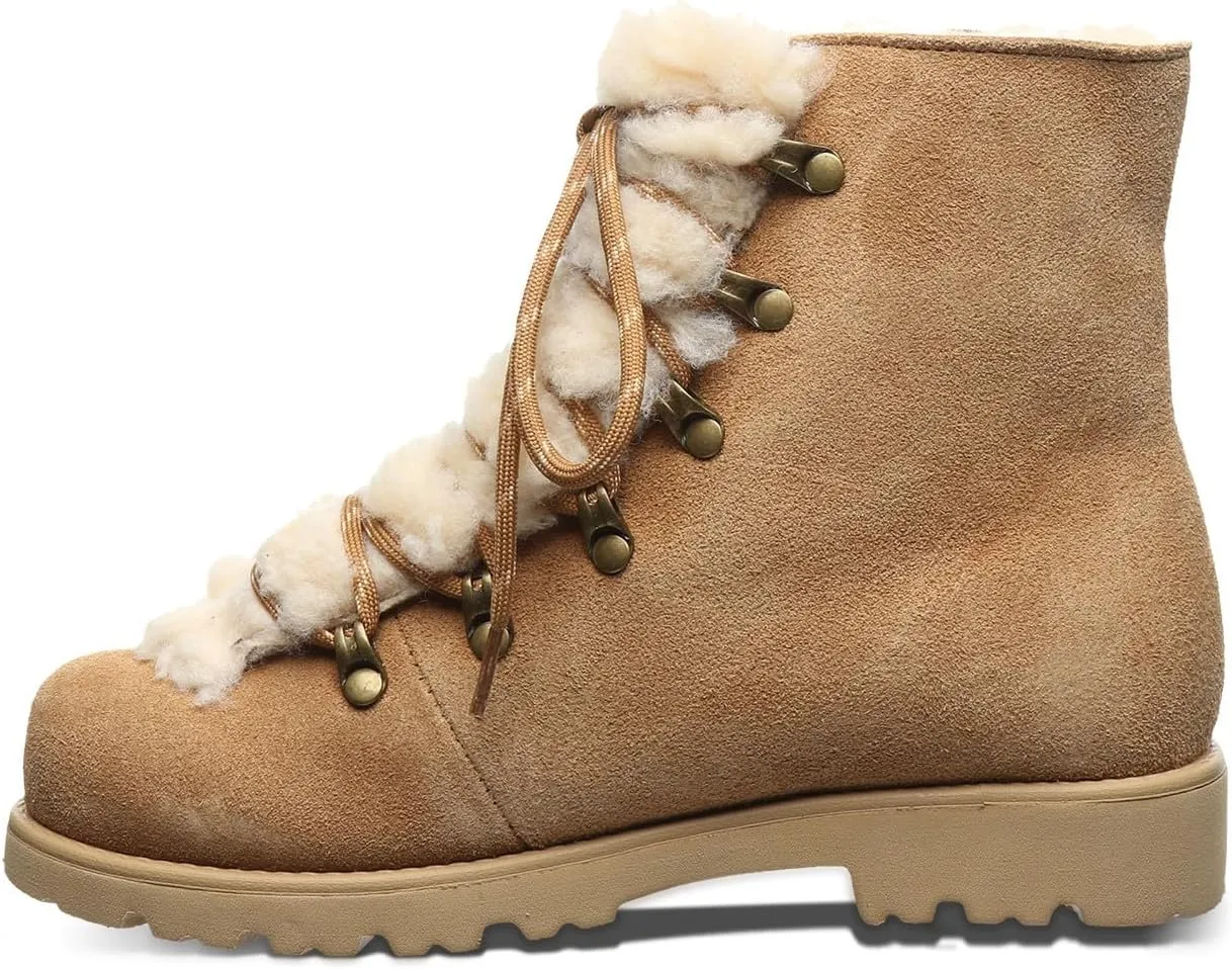 BEARPAW Women's Alisa Classic Suede Boot | Lightweight Lace-Up Boot