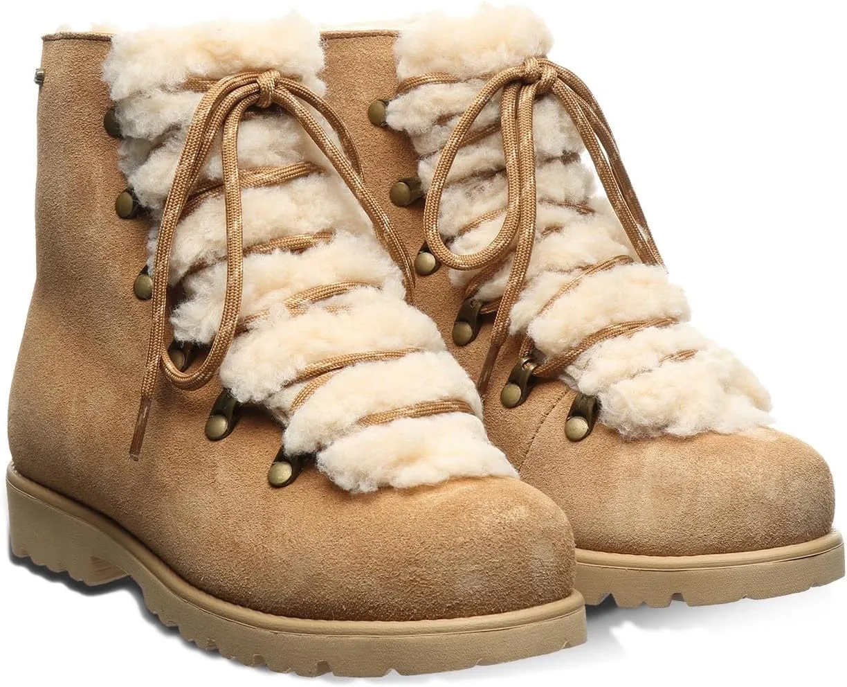 BEARPAW Women's Alisa Classic Suede Boot | Lightweight Lace-Up Boot