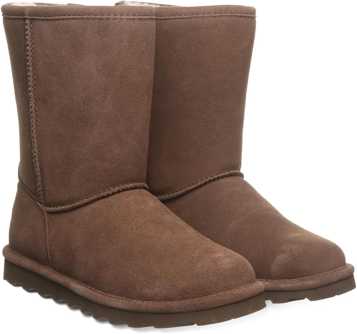 BEARPAW Women's Elle Short Multiple Colors | Women's Boot Classic Suede | Women's Slip On Boot | Comfortable Winter Boot