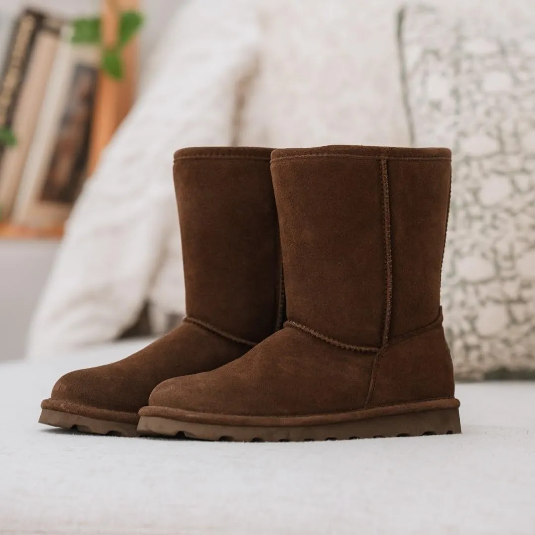 BEARPAW Women's Elle Short Multiple Colors | Women's Boot Classic Suede | Women's Slip On Boot | Comfortable Winter Boot