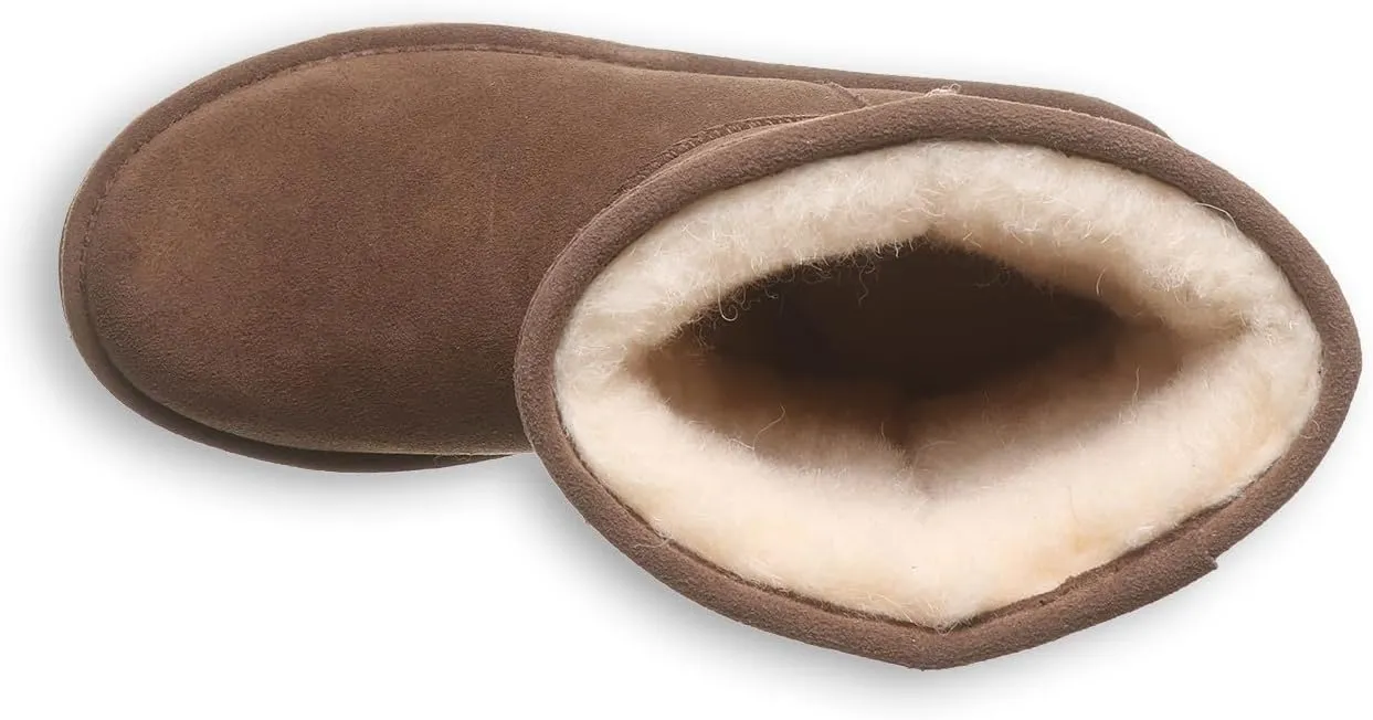 BEARPAW Women's Elle Short Multiple Colors | Women's Boot Classic Suede | Women's Slip On Boot | Comfortable Winter Boot