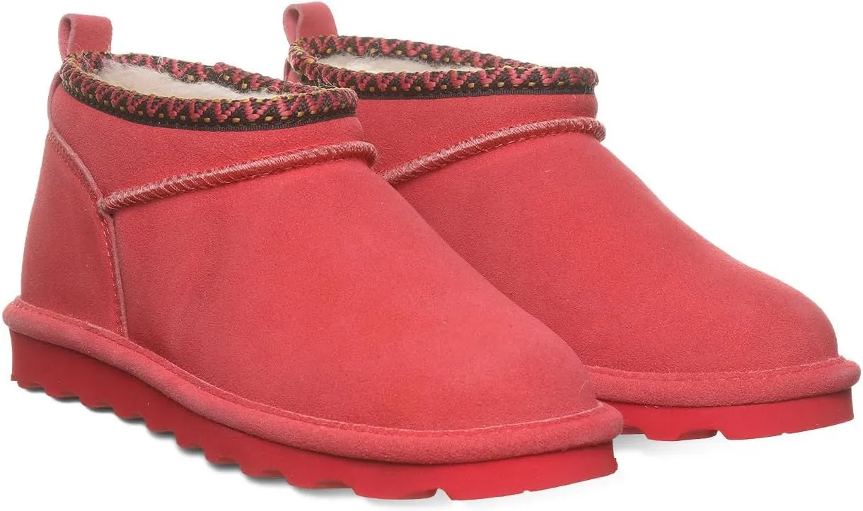 BEARPAW Women's Super Shorty Deco Multiple Colors | Women's Ankle Boot | Women's Slip On Boot | Comfortable Winter Boot