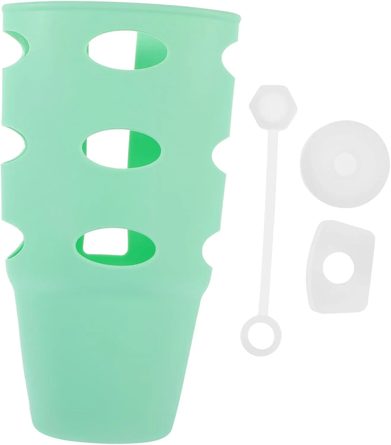 BESTonZON Cup Straw Cover Leak Proof Lid Boot Set Accessories Silicone Water Bottle Bottom Protector