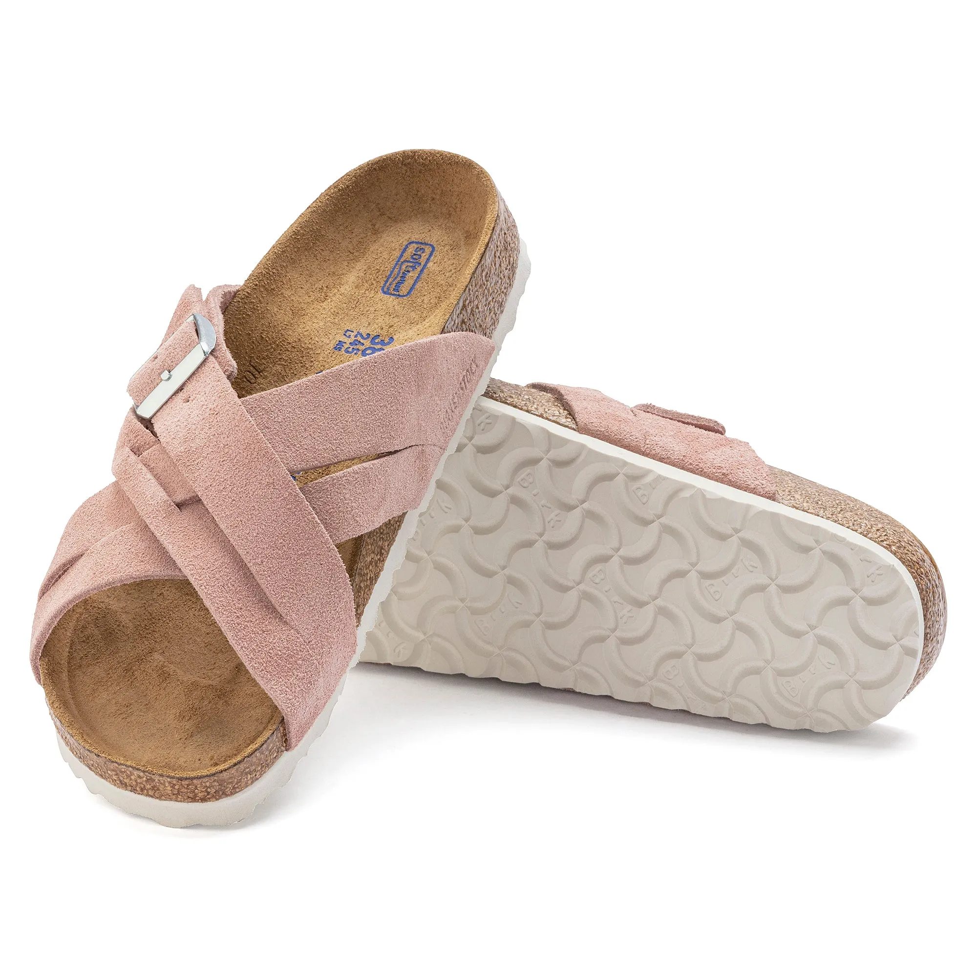 Birkenstock Lugano Soft Footbed pink clay suede