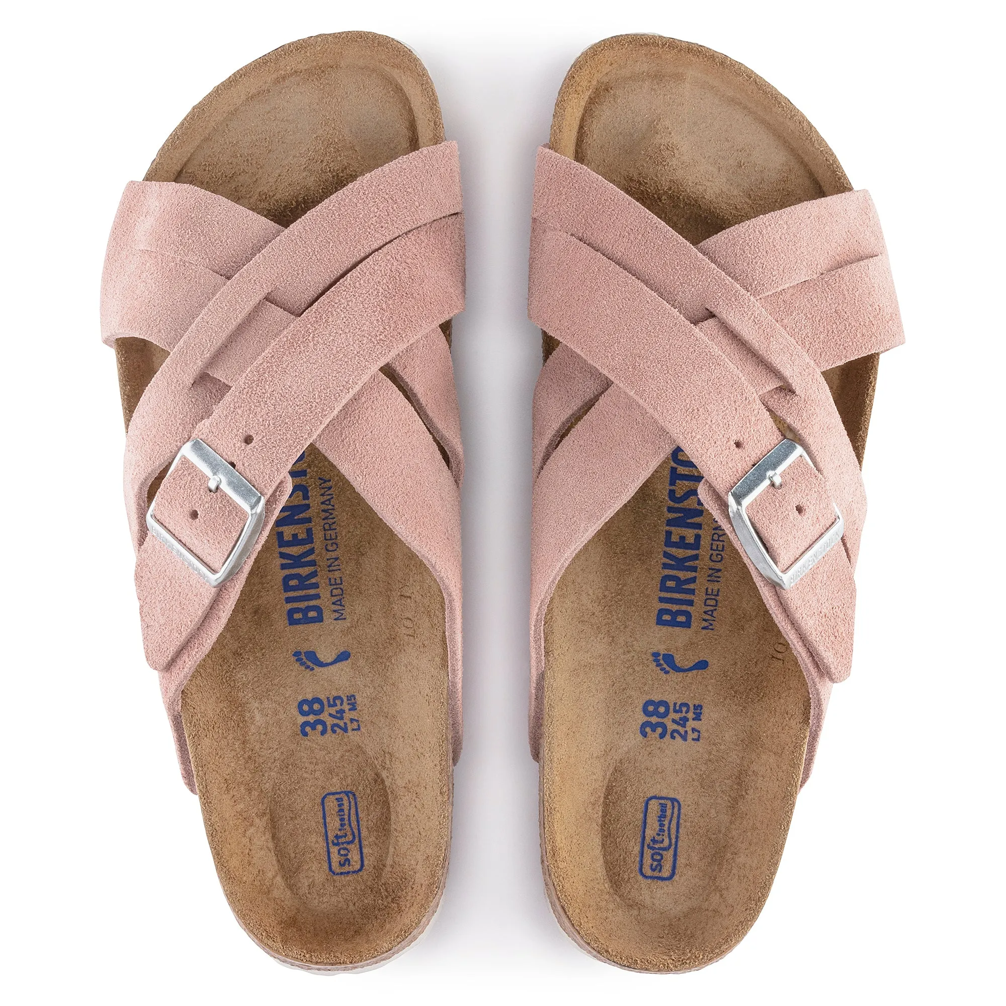 Birkenstock Lugano Soft Footbed pink clay suede