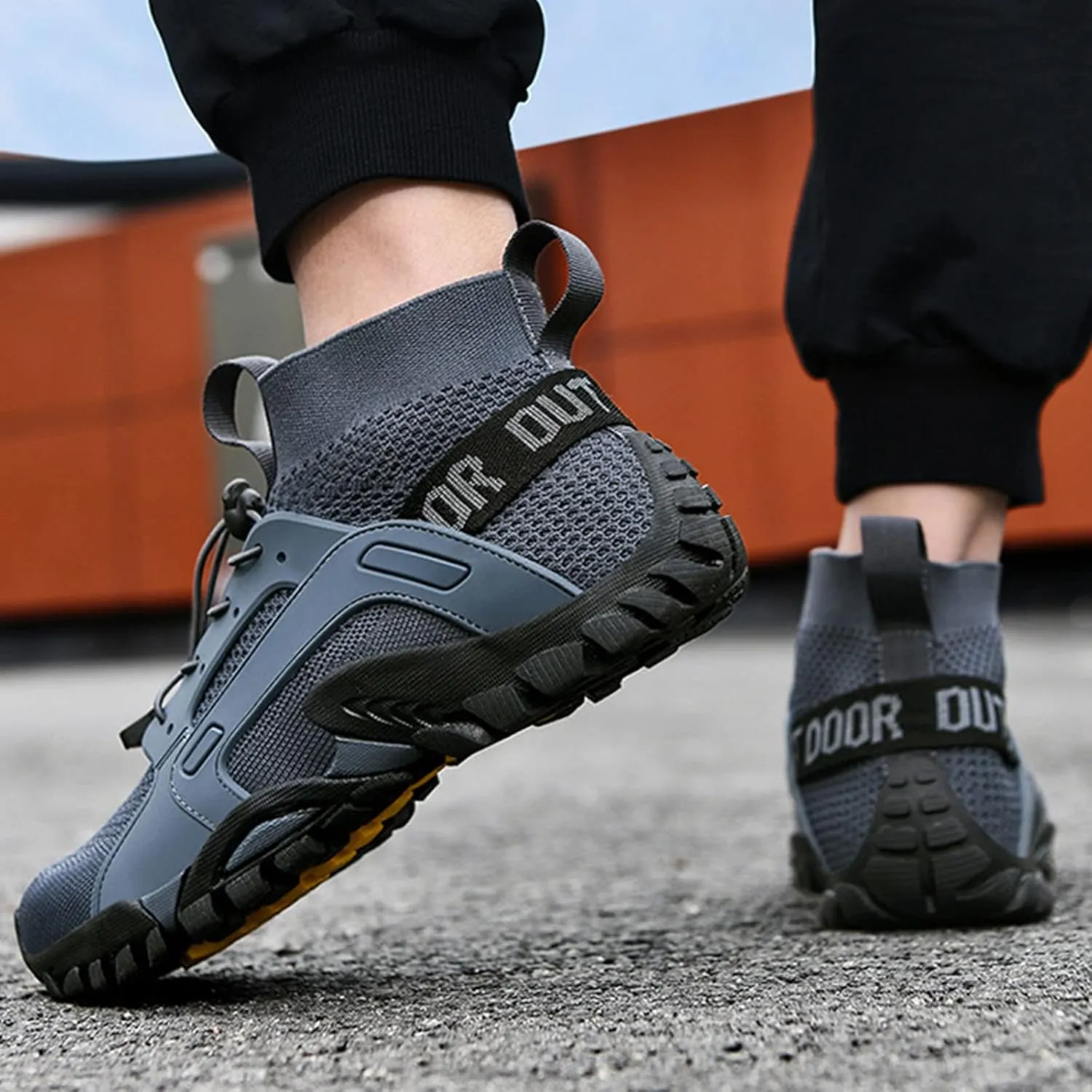 BlackeEight Men's Outdoor Hiking Wading Shoes,Comfy Breathe Quick Drying Mesh Orthotic Non-Slip Softsole Trail Sock Water Sneakers