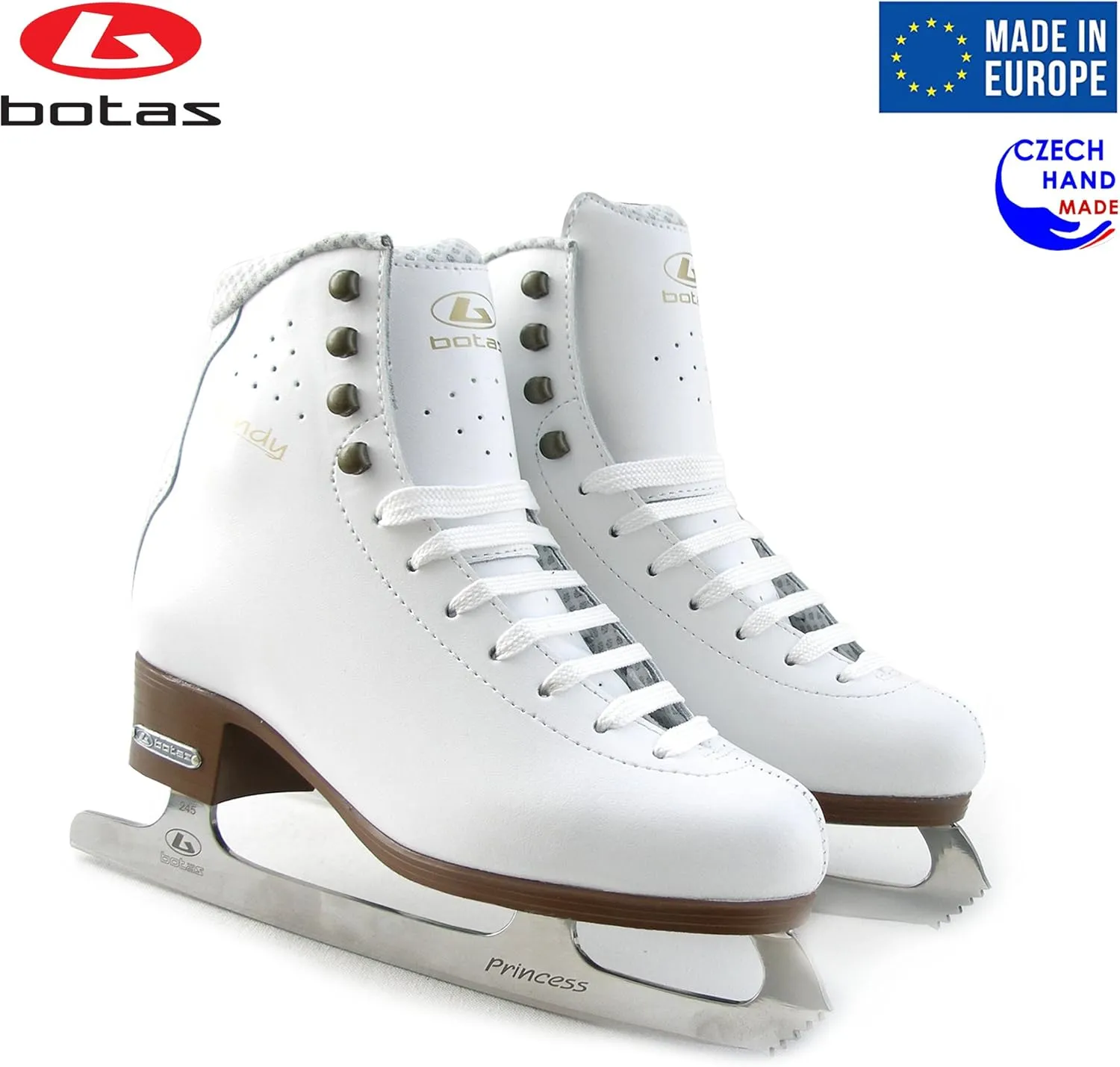 Botas - Model: Cindy/CEZAR/Made in Europe (Czech Republic) / Ice Skates/Women, Girls, Men, Boys, Kids/Leather/Stretchy Cuff/Spirit Blades