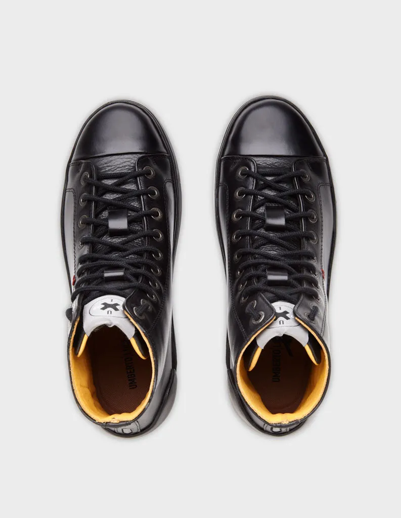 Calf Geniune Leather Men's Extra Protection Toe Biker Sneakers