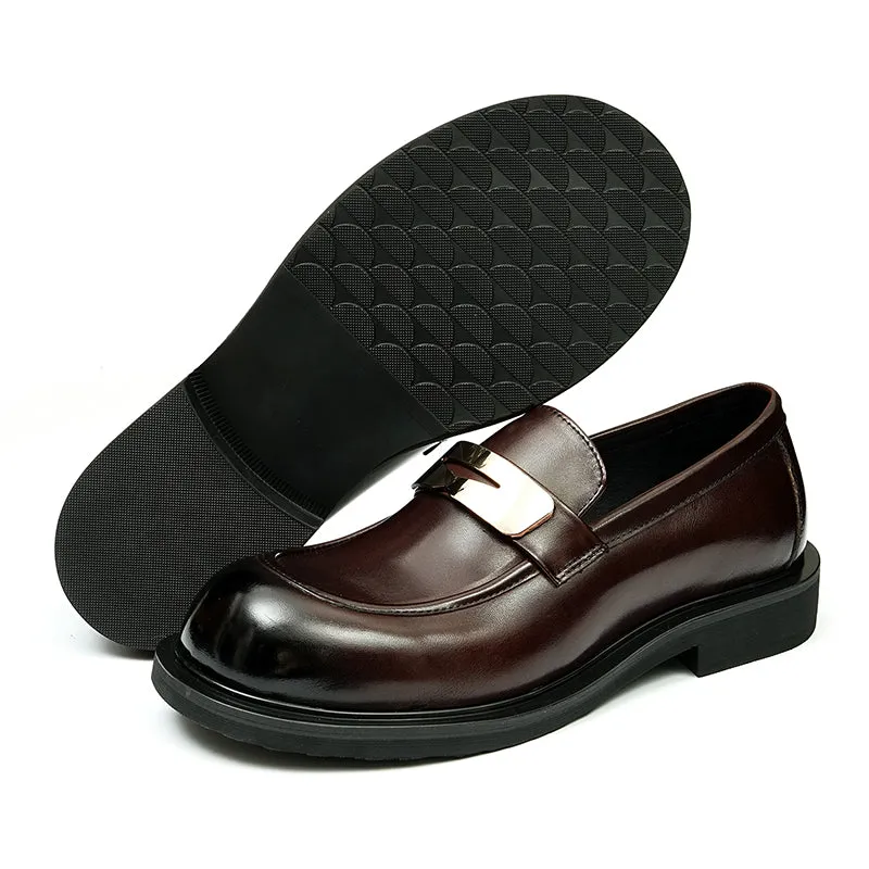 Calfskin Horsebit Loafers Shoes Large Toe