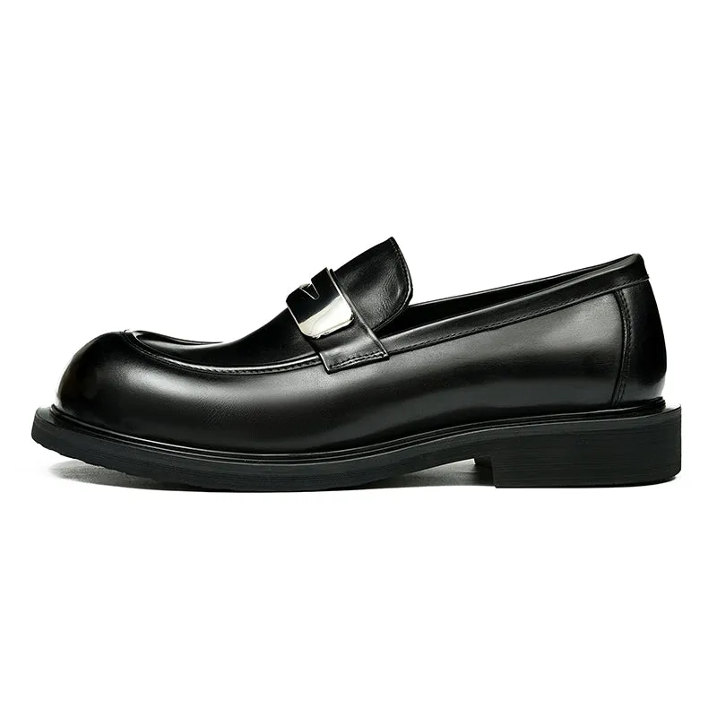 Calfskin Horsebit Loafers Shoes Large Toe