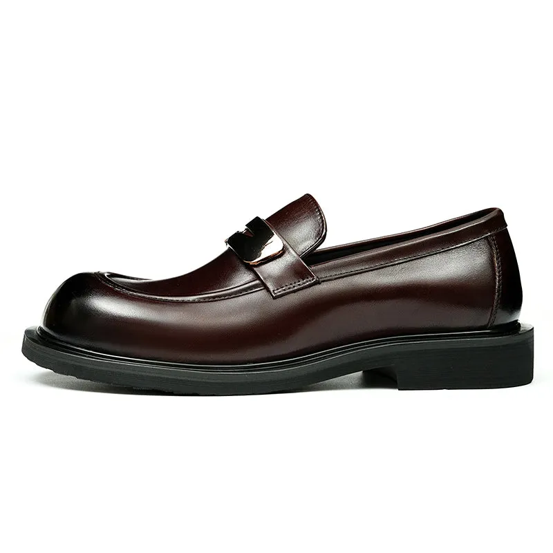 Calfskin Horsebit Loafers Shoes Large Toe