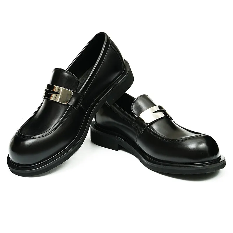Calfskin Horsebit Loafers Shoes Large Toe