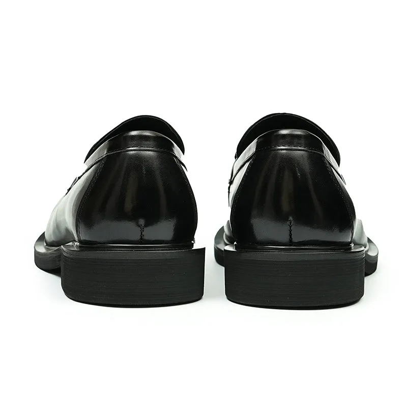 Calfskin Horsebit Loafers Shoes Large Toe