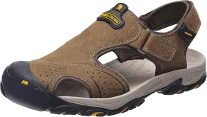 CAMEL CROWN Mens Hiking Sandals Waterproof Leather Fisherman Sandal for Athletic Outdoor Beach Sport Summer-Closed Toe Size 7-12
