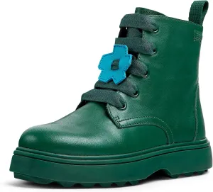 Camper Kids Girls Modern Ankle Boot, Dark Green, 3.5 Big Kid