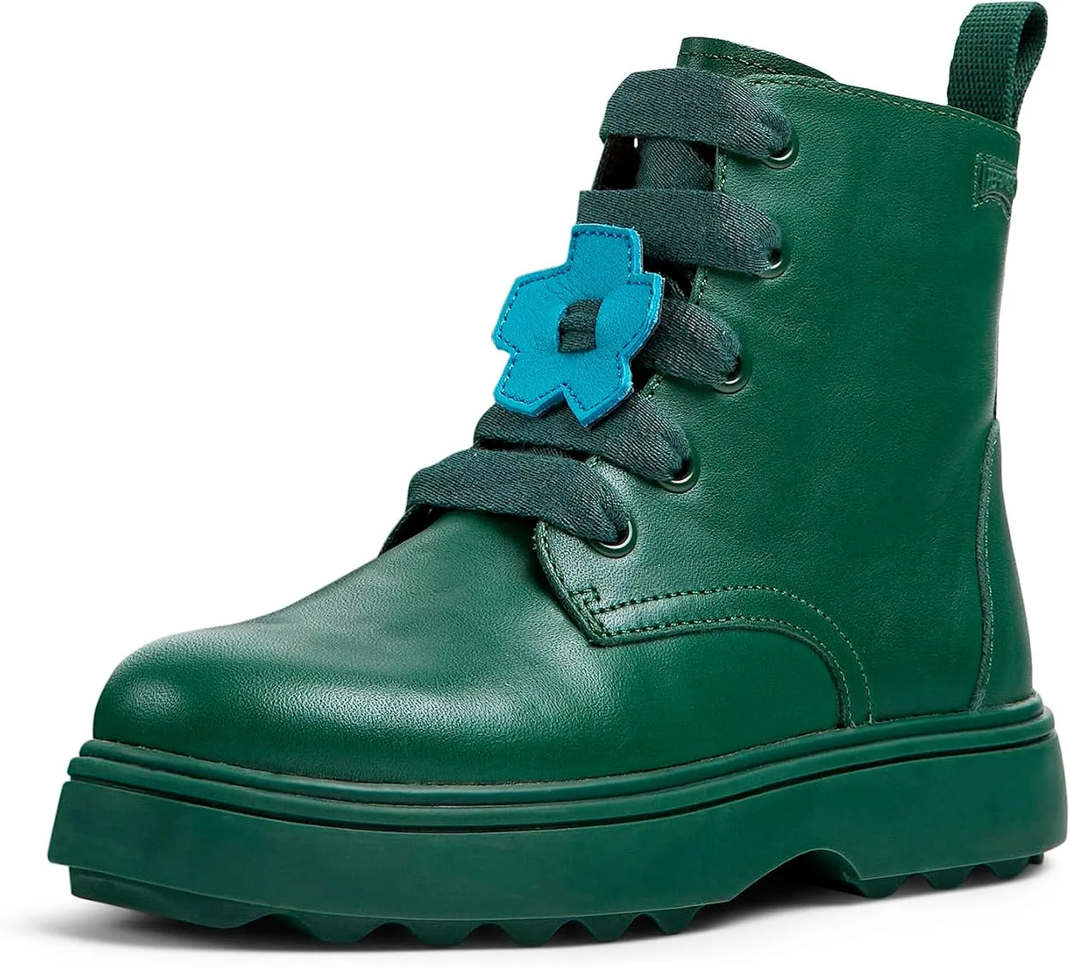 Camper Kids Girls Modern Ankle Boot, Dark Green, 3.5 Big Kid