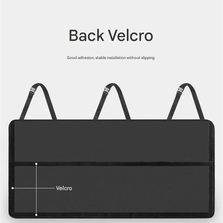 Car Boot Organiser for Dodge Ram Durango Journey Challenger Charger,Waterproof Kick Mats Seat Back Storage Bag Travel Durable Foldable Multi Pocket Journey Tidy Storage,Black