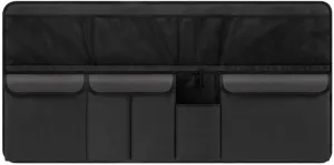 Car Boot Organiser for Dodge Ram Durango Journey Challenger Charger,Waterproof Kick Mats Seat Back Storage Bag Travel Durable Foldable Multi Pocket Journey Tidy Storage,Black