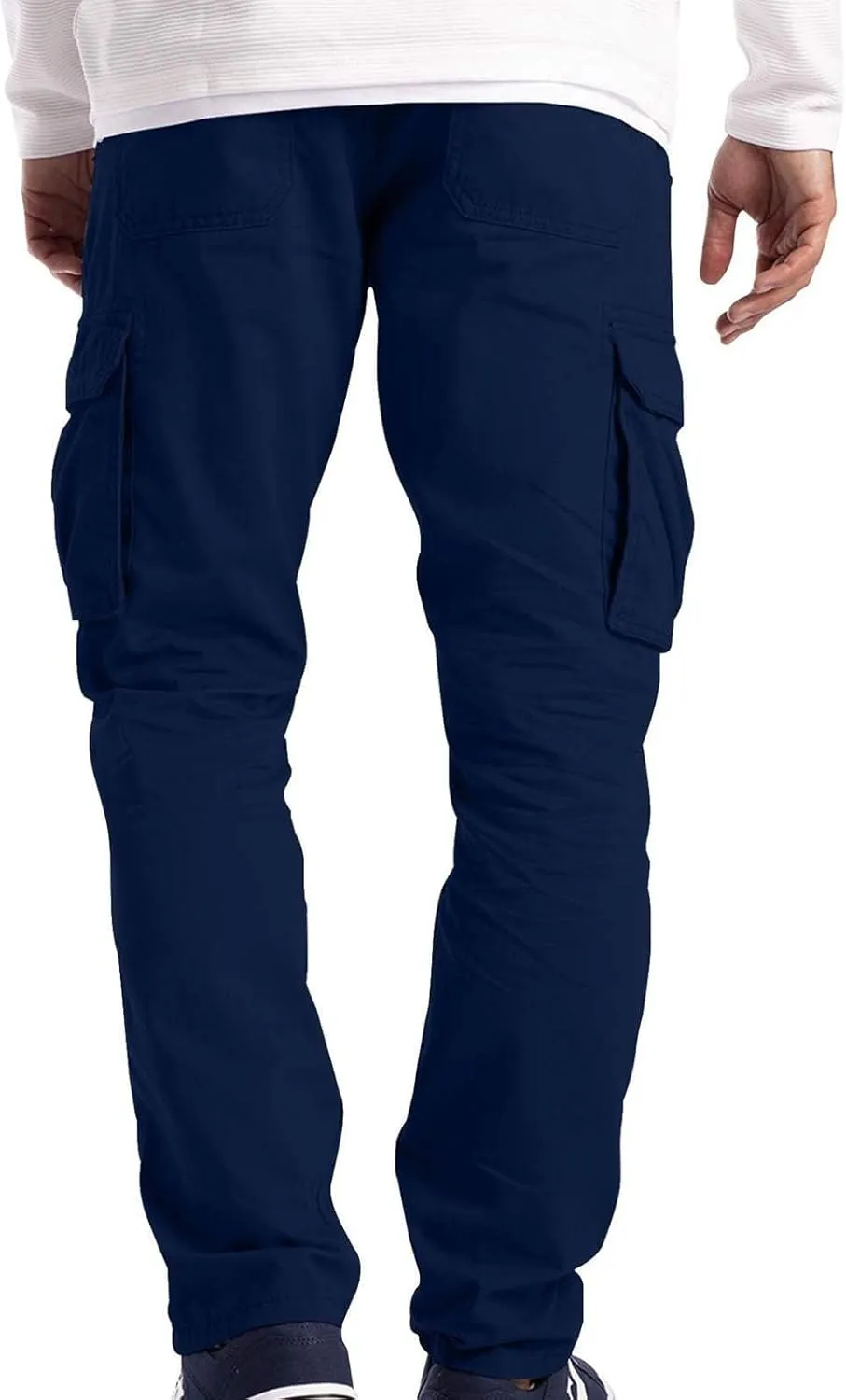 Cargo Pants for Men Casual Big and Tall Athletic Joggers Pants Solid Loose Baggy Sweatpants with Multi Pockets