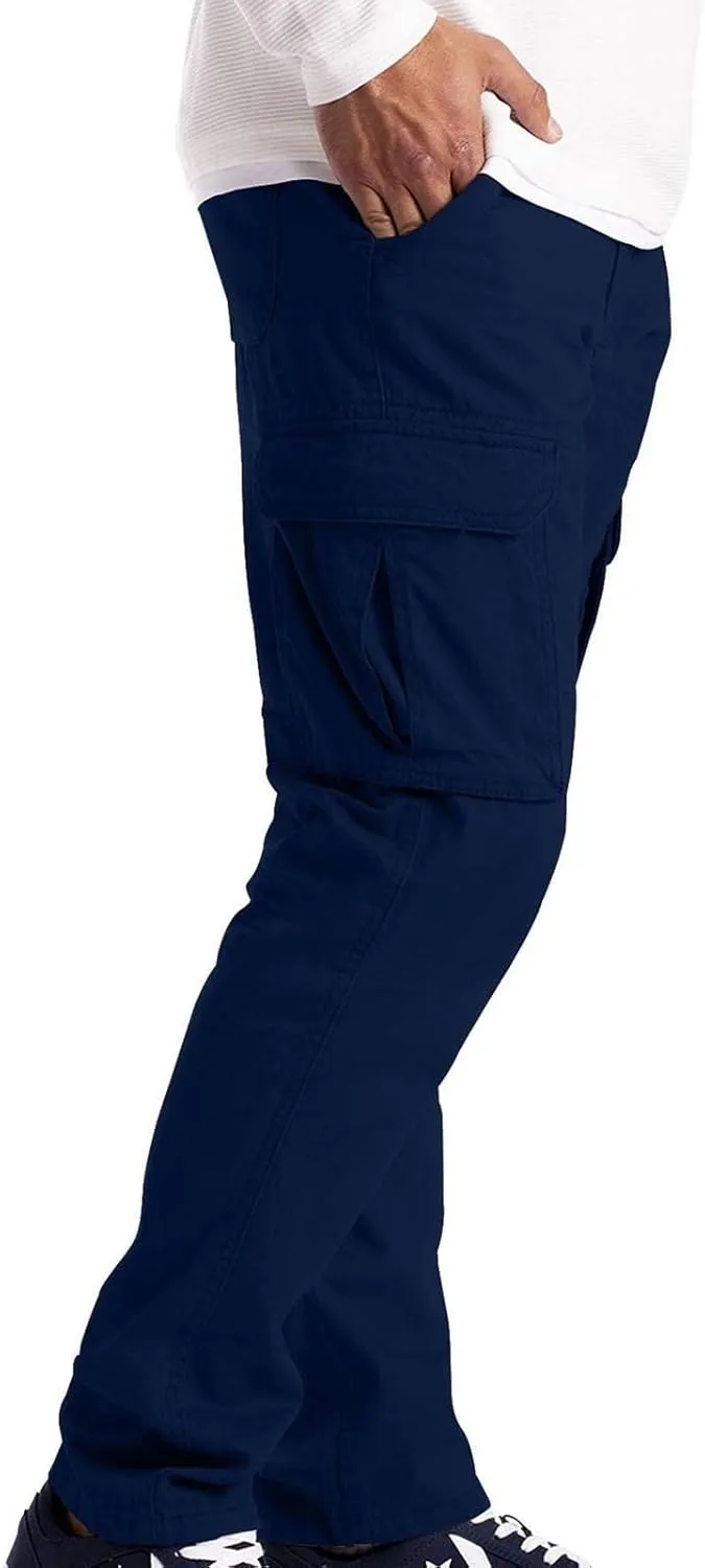 Cargo Pants for Men Casual Big and Tall Athletic Joggers Pants Solid Loose Baggy Sweatpants with Multi Pockets