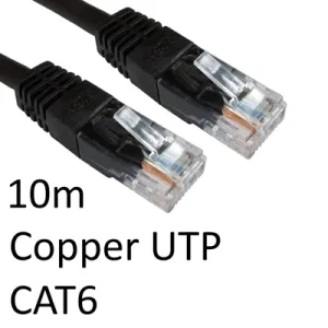 CAT6 10m RJ45 Network Cable Black - Durable, Moulded Boot, UTP