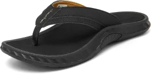 ChayChax Men's Flip Flops Arch Support Beach Sandals Outdoor Sport Thong Sandal with Soft Footbed