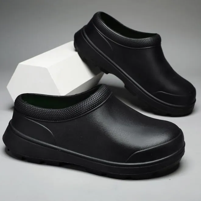 Chef Shoes for Men - Non Slip Oil Resistant Waterproof Safety Work Shoes Comfortable Nursing Nurse Shoes for Gardener Men Women Indoor and Outdoor Chef Clogs for Kitchen Office Seaside