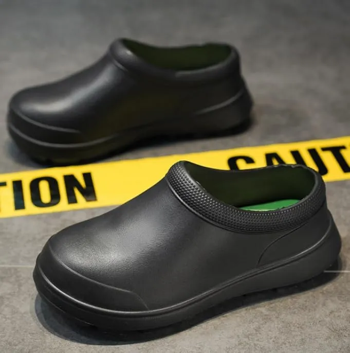 Chef Shoes for Men - Non Slip Oil Resistant Waterproof Safety Work Shoes Comfortable Nursing Nurse Shoes for Gardener Men Women Indoor and Outdoor Chef Clogs for Kitchen Office Seaside