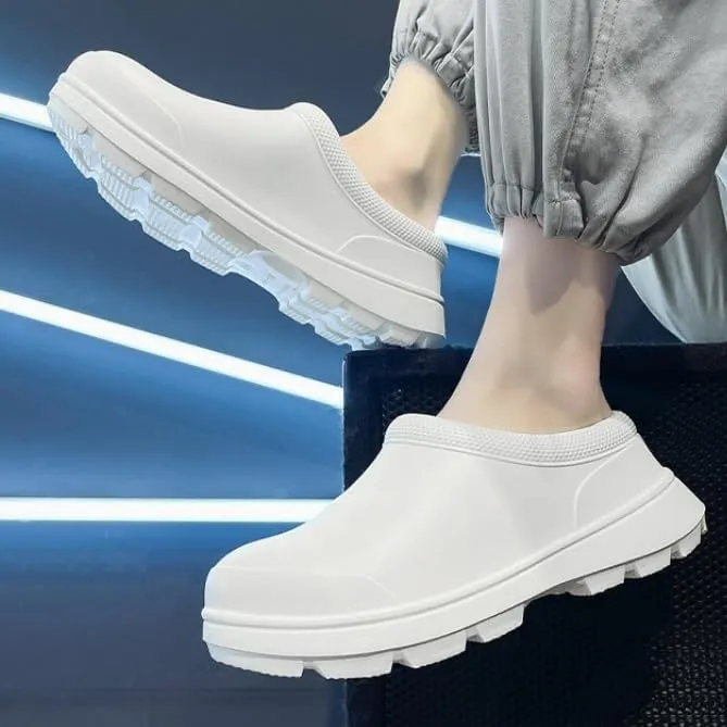 Chef Shoes for Men - Non Slip Oil Resistant Waterproof Safety Work Shoes Comfortable Nursing Nurse Shoes for Gardener Men Women Indoor and Outdoor Chef Clogs for Kitchen Office Seaside