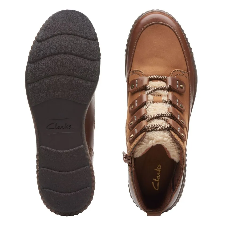 Clarks Women's Magnolia Moon Dark Tan Leather 26174977