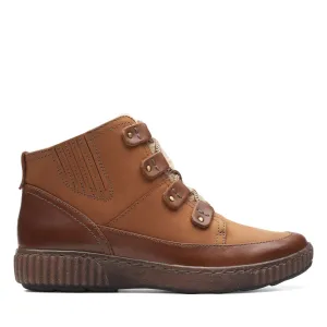 Clarks Women's Magnolia Moon Dark Tan Leather 26174977