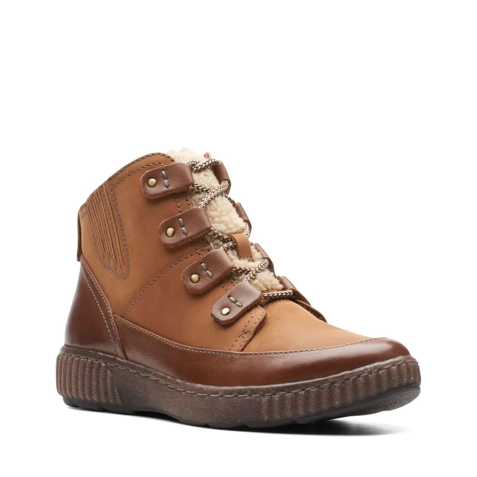 Clarks Women's Magnolia Moon Dark Tan Leather 26174977