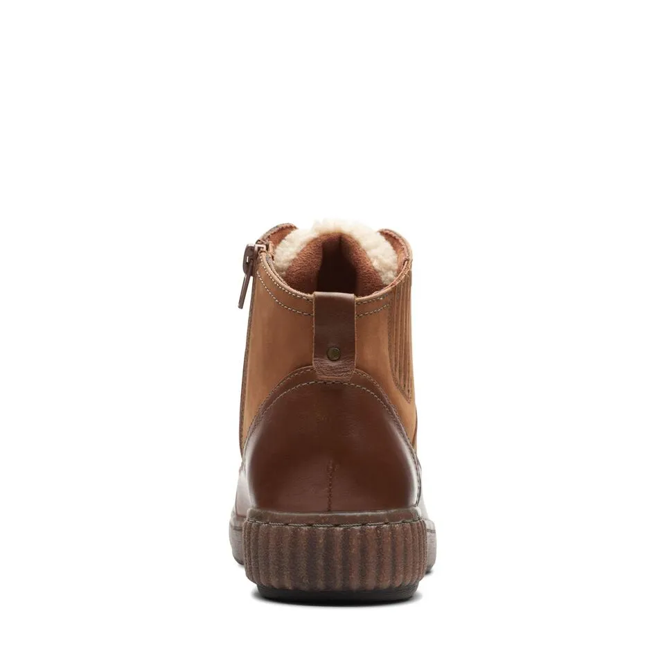 Clarks Women's Magnolia Moon Dark Tan Leather 26174977
