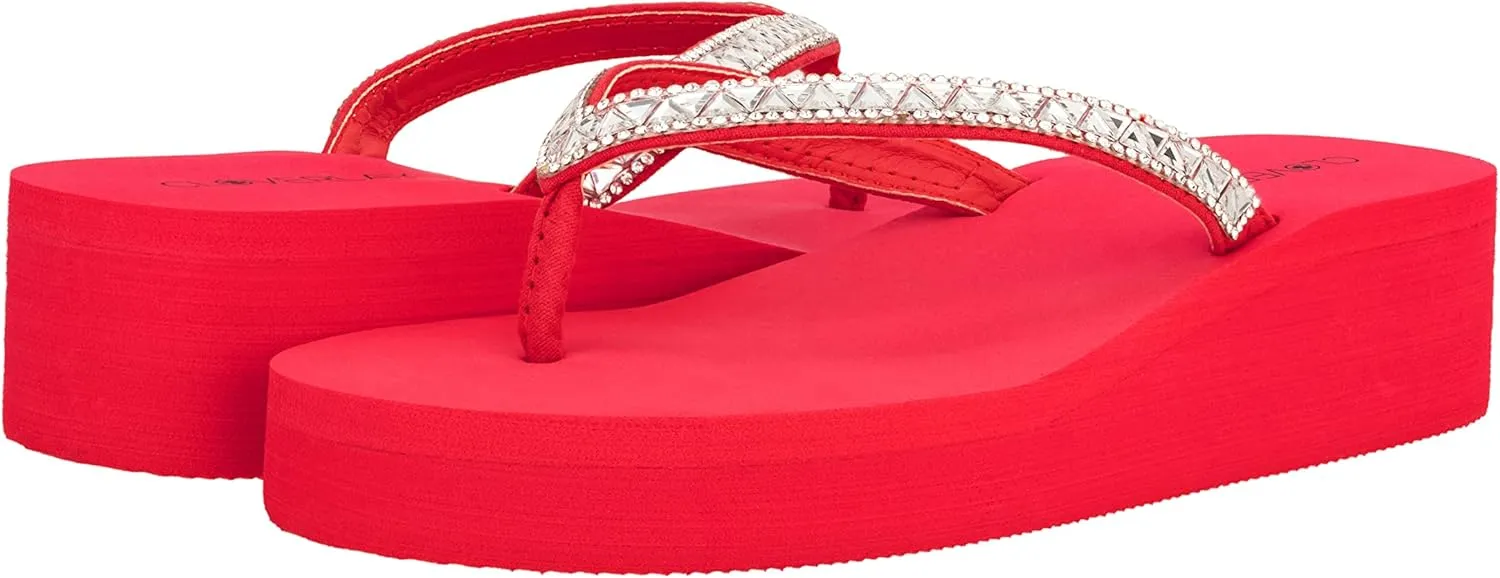 CLOVERLAY Women's Flip Flops Flat Sandals Comfortable Soft Cushion Summer Beach Thong Sandals