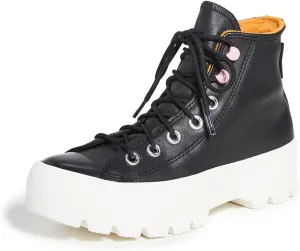 Converse Women's Chuck Taylor All Star Lugged Winter Sneakers, Black/Saffron Yellow/Egret, 5.5 Medium US