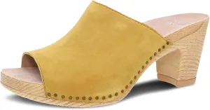 Dansko Tandi Peep Toe Sandal for Women - Soft Leather Treated with Scotchgard for Stain Resistance - Cushioned, Contoured Footbed for All-Day Comfort